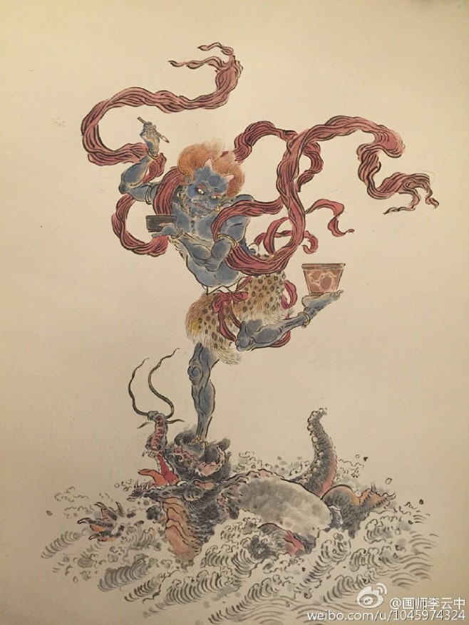 七夕节，为掌管学业的魁星生辰，敬绘魁星点...