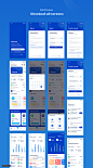 Banky共有27种屏幕设计和50多种符号，可帮助您为银行应用程序创建原型，Banky  -  Finance App UI Kit UI设计 