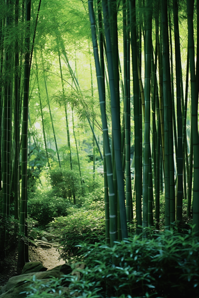 清新竹子竹林植物自然风景摄影图