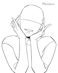 绘画模板单人半身_360图片