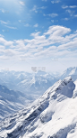 冬天冬季冬日雪山雪景风景场景背景