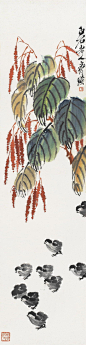 a11bacabtd1d74bccb7ca&amp (1000×4011)大吉图（鸡） 齐白石国画