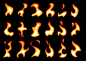 Fire Shape Training, Kevin Leroy : Spent some time drawing some fire shapes to try to understand their flow.