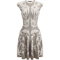 Alexander McQueen Lace Spine Bird Jacquard Knit Full Circle Dress