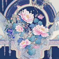 AIGC：中式纹样探索【国色牡丹】 - 小红书