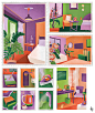 Accommodation Catalogue Catalogue design graphic design  hotel ILLUSTRATION  Illustrator Layout Postage Travel