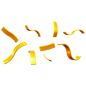 金色五彩纸屑 3D 图标