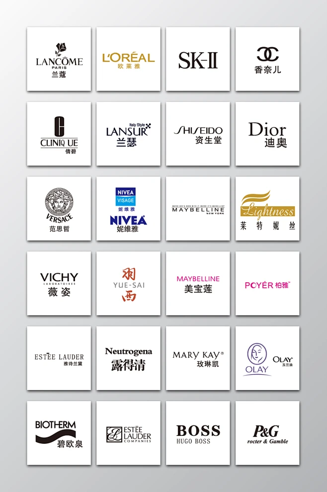 24款矢量化妆品护肤品logo-花瓣网