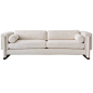 Howard Sofa, Upholstered Down and Solid Wood For Sale at 1stdibs