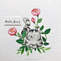 水彩 一组可爱小猫咪 •  ins:inky.diary ​​​​