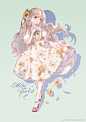 雏菊与少女     白