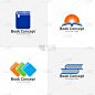 set book logo design template book icon logo