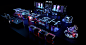 3D Cyberpunk design Event Exhibition  future Render