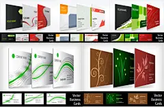 立体名片展示效果矢量图_广告设计_懒人图库