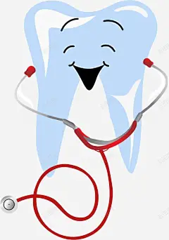 手绘健康的牙齿