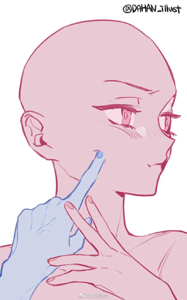 绘画参考#】第一视角下的捏脸杀 更多绘制参考素材戳瓶轮↓近裙 -花瓣网