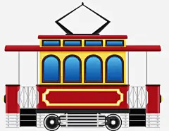 美丽的小火车免抠素材 平面电商 创意素材 png素材