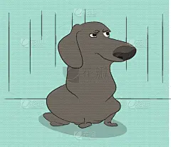 狗,住宅房间,可爱的,小的,动物,儿童,腊肠犬,犬科的,小狗,绘制
