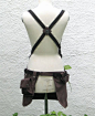 Chocolate Multi Purpose Utility Apron with Double by EarthWorker: 