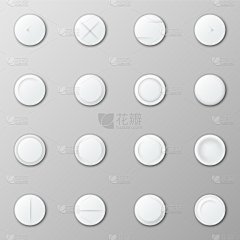 圆形,白色,按键区,华丽的,清新,模板,证章,写实,收集,联系