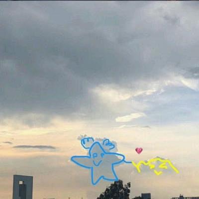 搞怪云朵蓝天白云图_风景静物头像_我要个...