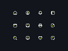 辛集采集到★UI-ICON【单色/线框】