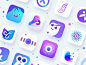 Colorful and Simple App icon | Jasonlol | Design, UI/UX, Web