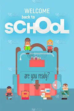 重返校园,传单,铅笔,模板,儿童,科学,女孩,创造力,男孩