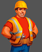 Super City: Worker : Character 2D animation. Soft: Spine
