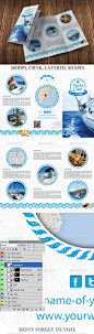 Yacht Club Multipurpose Trifold Brochure Template  - Corporate Brochures