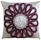 Gray Vine Blooms Silk Throw Pillow Cover, 26x26 contemporary-decorative-pillows