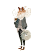 凡妮莎·吉林斯（Vanessa Gillings）的艺术版画《快乐的狐狸》（Merry Fox）