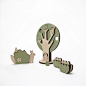The ochard, wooden plants and animals to play or decorate. : Set of 7 wooden shapes: 3 animals (a rabbit, a owl and a bird) and 4 plants (a apple tree, a shrub, and two cabbages) These toys are perfect to stimulate the childs imagination and the motor ski