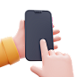 Touchscreen Mobile 3D Illustration