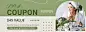 Fresh Green Dots Decorate Beauty Service Discount Coupon