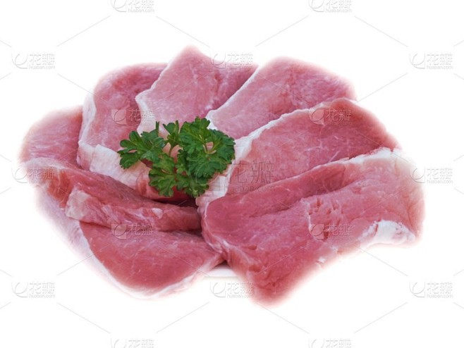 瘦猪肉切成切片