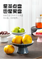 青瓷果盘陶瓷点心盘家用茶室中式高脚盘小号干果碟供佛盘创意餐具-淘宝网