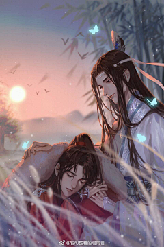 9zlily采集到古风双人插画