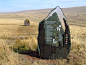 Bespoke interpretation signage which mirrors the contours and textures of the historic Maen Llia rock - Wales.