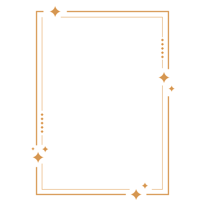 暗金色四角星装饰边框-01