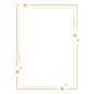 暗金色四角星装饰边框-01
