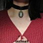 宫廷美人！复古女王头天鹅绒带短项链项圈choker 吸血鬼洛丽塔