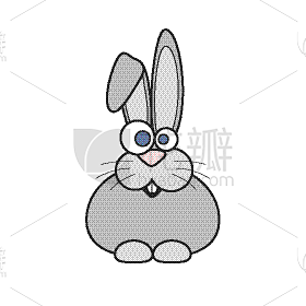 兔子,幽默,分离着色,可爱的,白色,宠物...