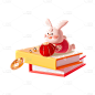 3D春节兔子元素贴纸