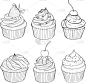 Capcake矢量手绘插图