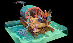 茜茜大可爱采集到【Cemera 4D】Low poly