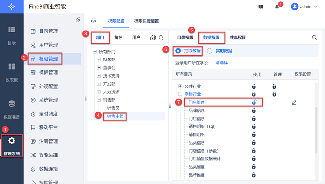 分配数据表中部分数据权限- FineBI...