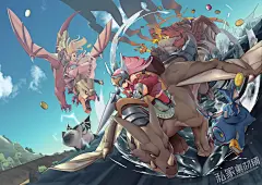 卡通美宣首页竖版插画横版插画欧卡插画迪士尼风格loading页加载界面 (299)