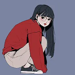 画师 _jung_ss 的复古系少女插画，透出一丝... 来自手绘插画设计 - 微博
