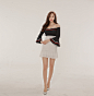 ▼SonYoonJoo▲170319图片_TN更新(藏青深邃羞花朱砂抹肩宽袖裙)_看图_孙允珠吧_百度贴吧